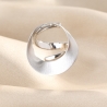 925 Sterling Silver Ring Lune Silver