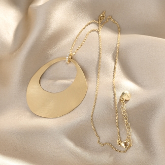 Colier argint Retro Distopia placat cu aur 23K