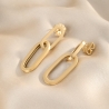 925 Sterling Silver Earrings Ovali Chic, 23K gold plated