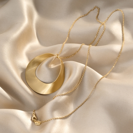 925 Sterling Silver Necklace Lune Grande, 82 cm, 23K gold plated
