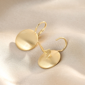 925 Sterling Silver Earrings I Classici Grande, 23K gold plated