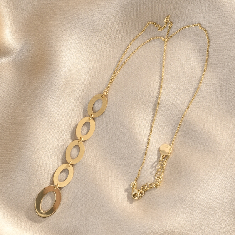 Colier argint Vintage Glamour placat cu aur 23K