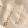 925 Sterling Silver Necklace Vintage Glamour, 23K gold plated