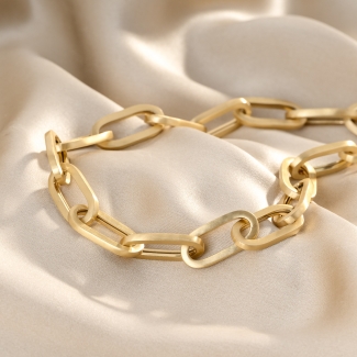 Colier argint Ovali Chic placat cu aur 23K