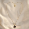 925 Sterling Silver Necklace Caramelle Reverse Brandy, 23K gold plated