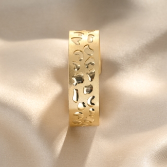 Bratara argint Animalier, 1.8 cm placata cu aur 23K