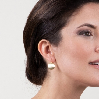 925 Sterling Silver Earrings I Classici Grande, 23K gold plated