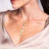 925 Sterling Silver Necklace Onde, 60 cm, 23K gold plated