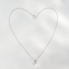 Colier aur alb 14K With Faith, charm cruce, Made in Italia