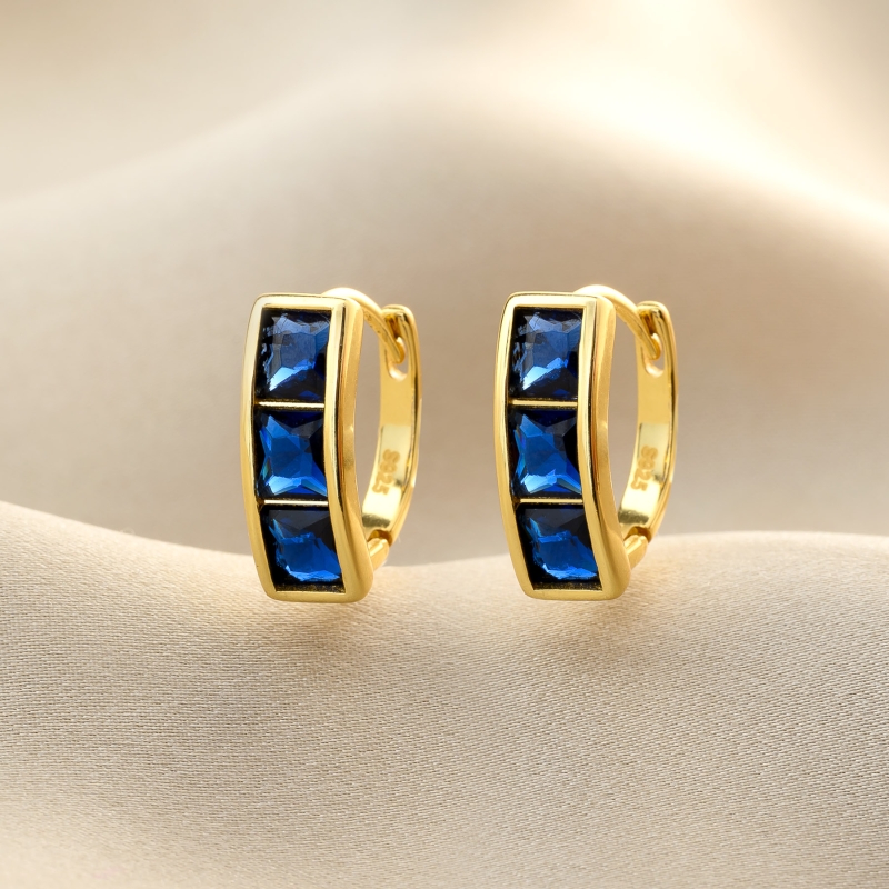 Sterling Silver Earrings Magnetic Grace gold