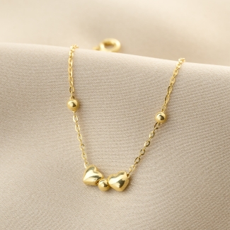 Sterling Silver Bracelet 2Gold. Me & You.