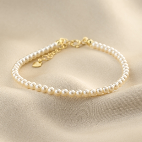 Bratara argint S Just Classy Touch perle gold