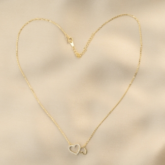Colier argint Upside Love gold