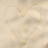 Sterling Silver Necklace Upside Love gold