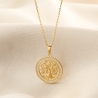 Sterling Silver Necklace Tree of Life gold