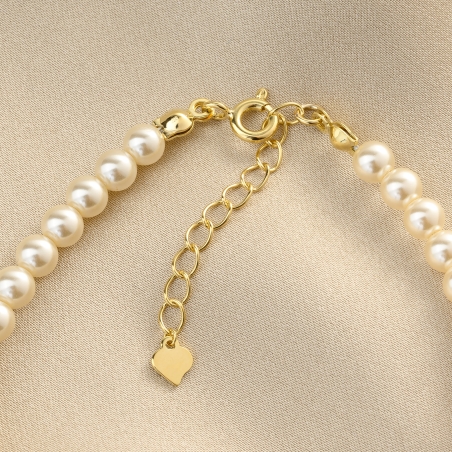 Sterling Silver Bracelet M Just Classy Touch Pearls gold