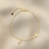 Sterling Silver Bracelet 2Gold Crosses