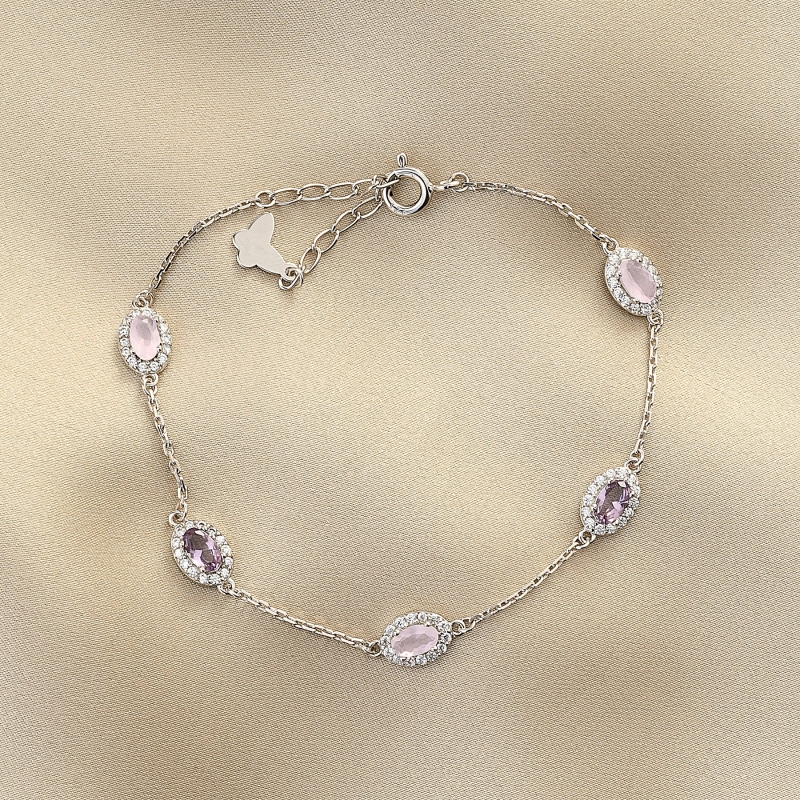 Sterling Silver Bracelet Delicate Desire purple