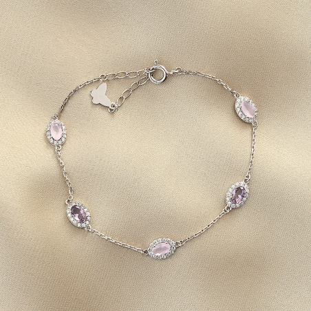 Sterling Silver Bracelet Delicate Desire purple