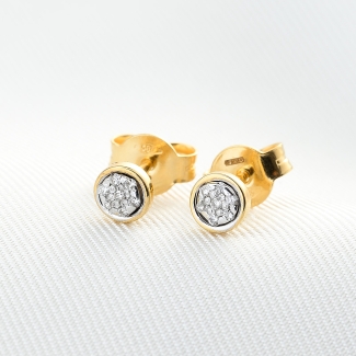 14K Gold Earrings 14K with diamonds For Me, Forvever