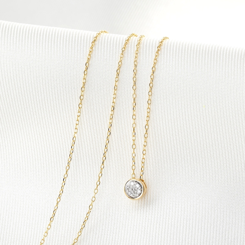 14K Gold Necklace 14K with diamonds For Me, Forvever