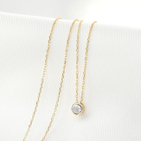 14K Gold Necklace 14K with diamonds For Me, Forvever