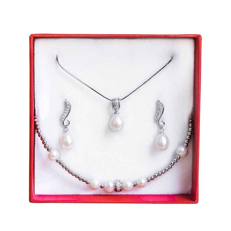 Pearls Wedding Jewelry Set