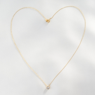 14K Gold Necklace 14K with diamonds For Me, Forvever