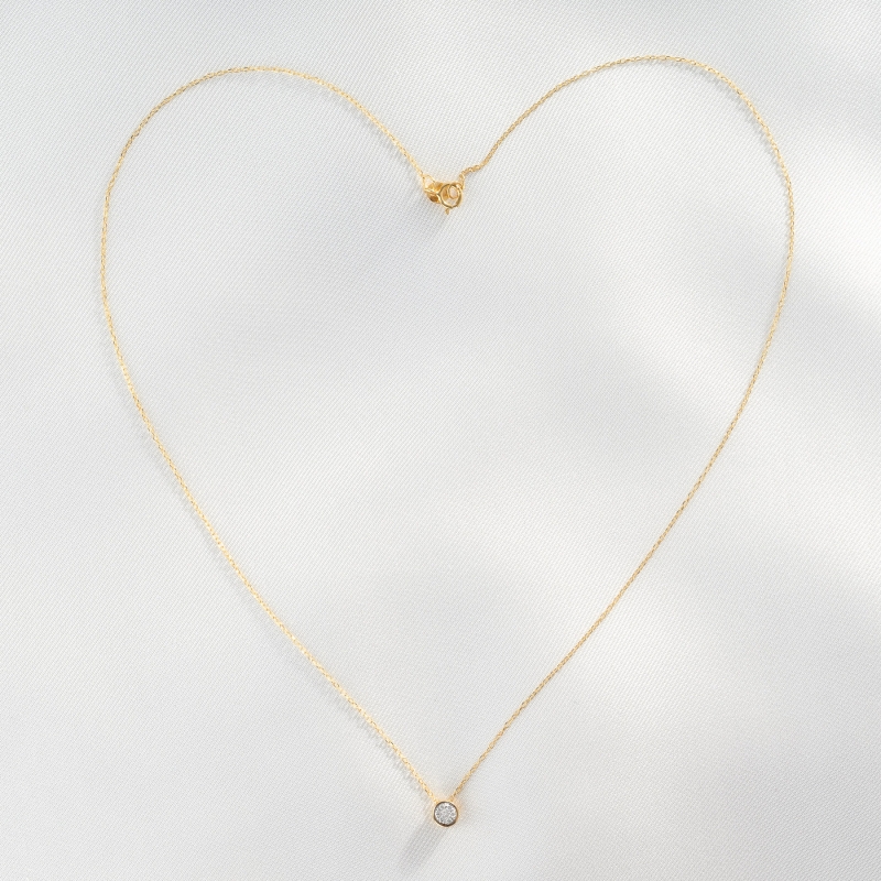 Colier aur 14K cu diamante For Me, Forvever