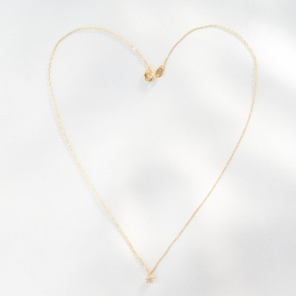 14K Gold Necklace 14K with diamonds BloomLight
