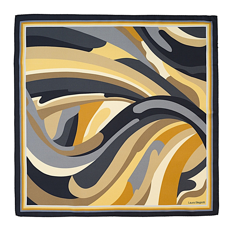 Silk Scarf S twill 2Fluidity Terra gold