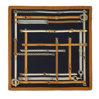 Esarfa matase S twill Voyage Elegance brown