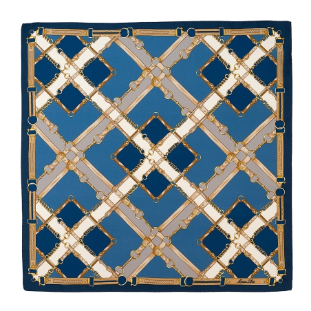 Silk Scarf S twill Timeless Code blue