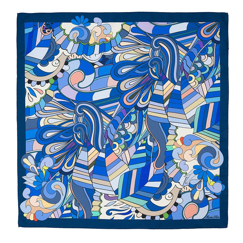 Silk Scarf S twill Untold Dreams blue
