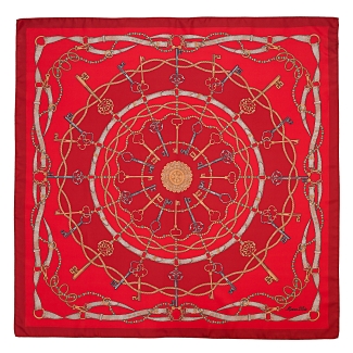 Silk Scarf twill Opend Harmony red
