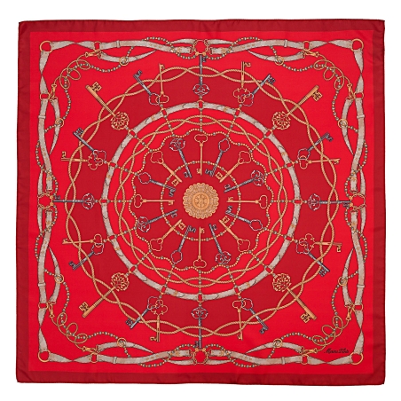 Silk Scarf twill Opend Harmony red
