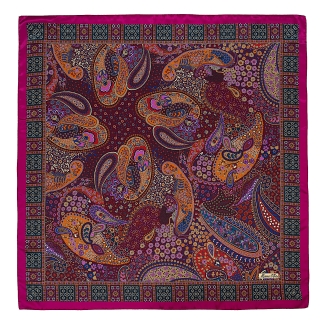 Silk Scarf Paisley Magic crimson
