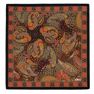 Esarfa matase Paisley Magic sienna