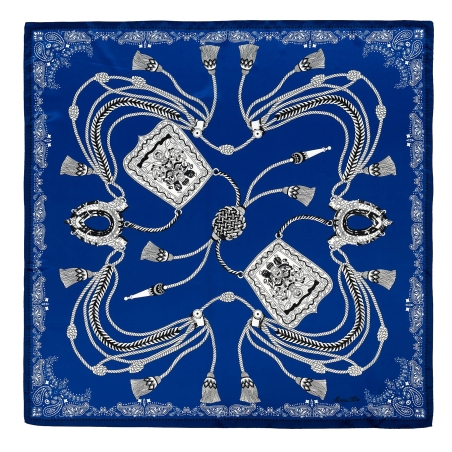 Silk Scarf ReWrite Heritage blue