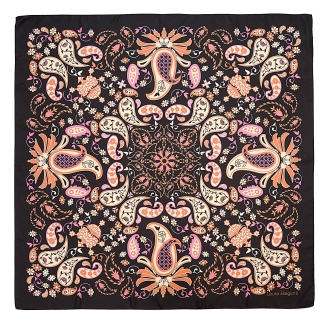 Silk Scarf twill Paisley Code brown