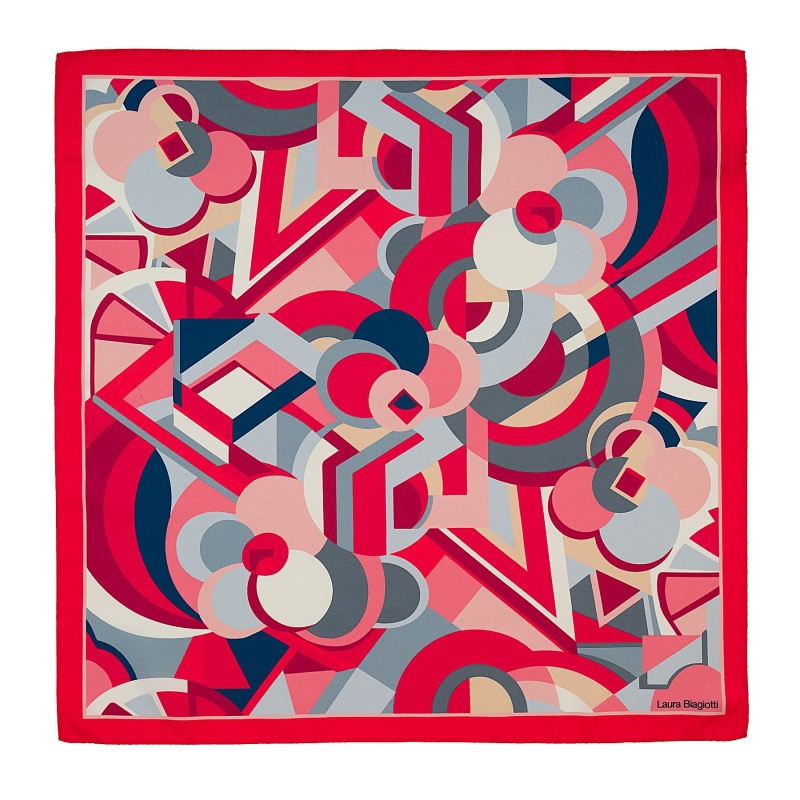 Silk Scarf S twill Metropolis red
