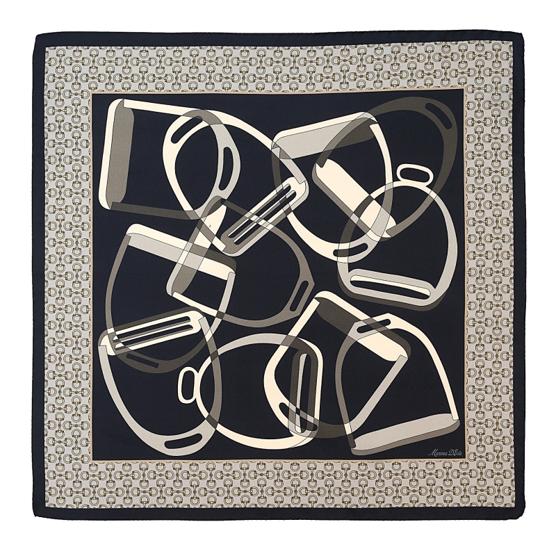 Silk Scarf S twill Polo Legacy black