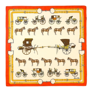 Esarfa matase S twill Royale orange