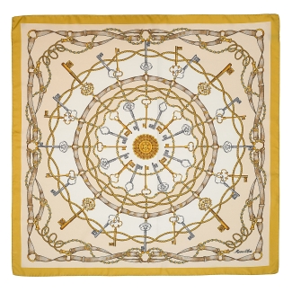 Silk Scarf twill Opend Harmony yellow