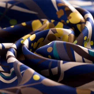 Esarfa matase S twill Unforgettable blue