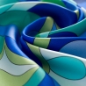Silk Scarf S twill Bold Conversations in Blue