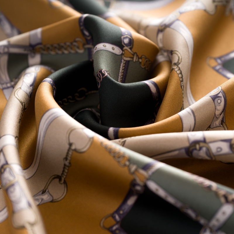 Esarfa matase S twill Timeless Code green