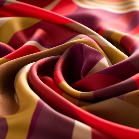 Silk Scarf twill 2Fluidity red