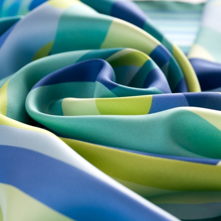 Silk Scarf twill 2Fluidity blue