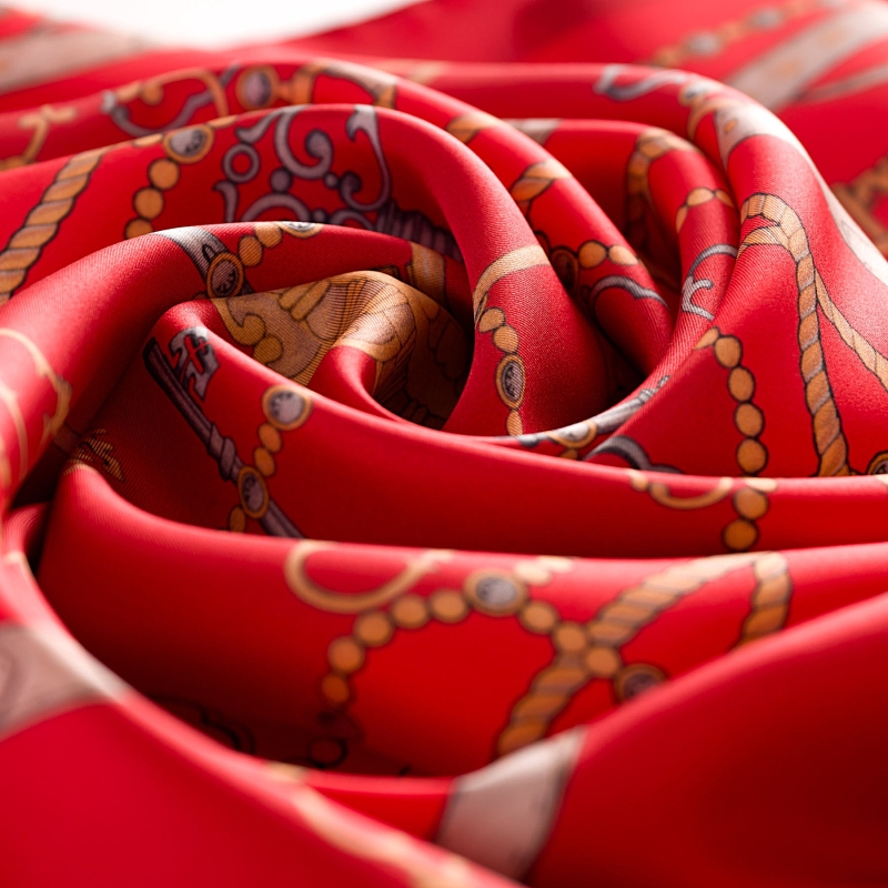 Silk Scarf twill Opend Harmony red